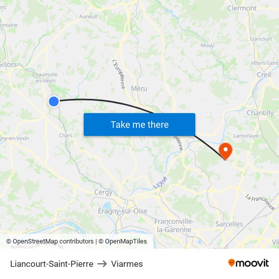 Liancourt-Saint-Pierre to Viarmes map
