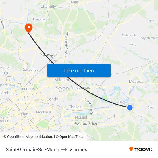 Saint-Germain-Sur-Morin to Viarmes map
