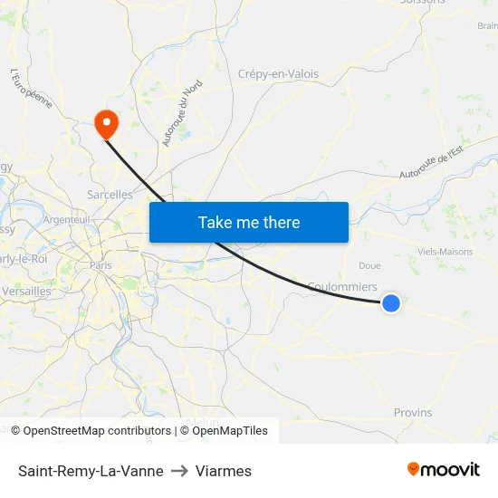 Saint-Remy-La-Vanne to Viarmes map