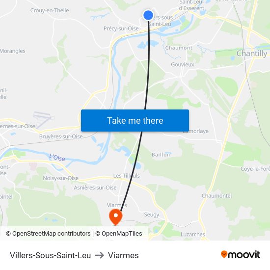 Villers-Sous-Saint-Leu to Viarmes map