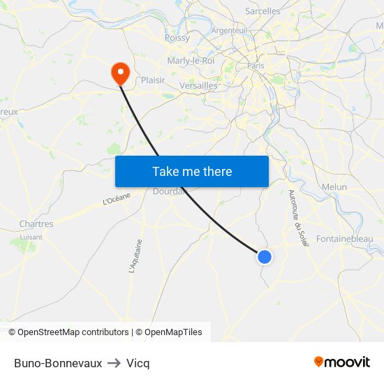 Buno-Bonnevaux to Vicq map