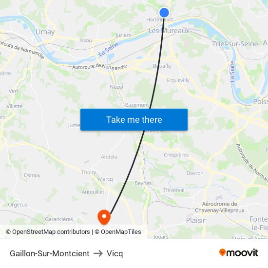 Gaillon-Sur-Montcient to Vicq map