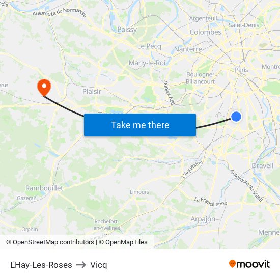L'Hay-Les-Roses to Vicq map
