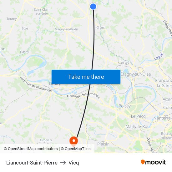 Liancourt-Saint-Pierre to Vicq map