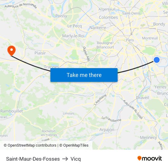 Saint-Maur-Des-Fosses to Vicq map