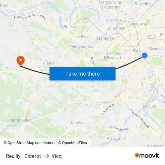 Reuilly - Diderot to Vicq map