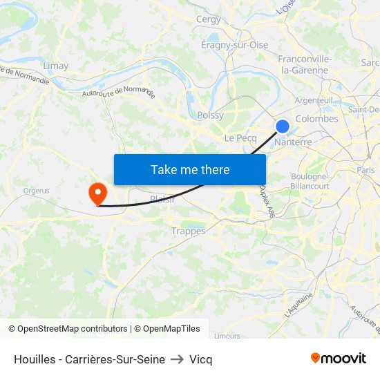 Houilles - Carrières-Sur-Seine to Vicq map