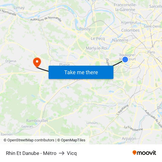 Rhin Et Danube - Métro to Vicq map