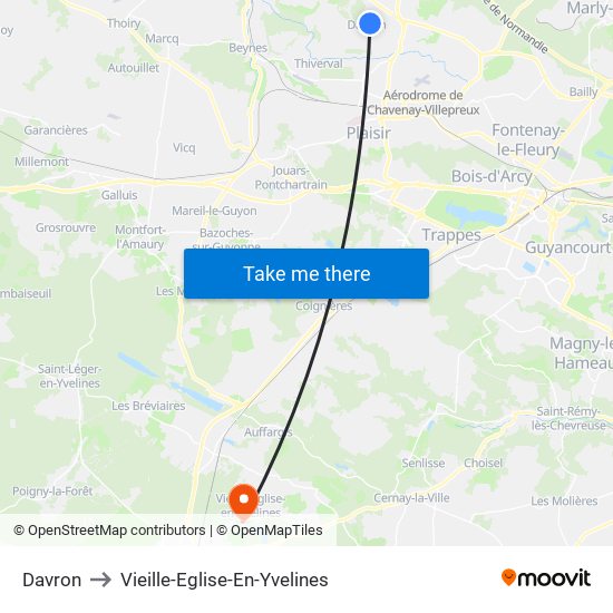 Davron to Vieille-Eglise-En-Yvelines map