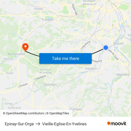 Epinay-Sur-Orge to Vieille-Eglise-En-Yvelines map