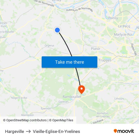 Hargeville to Vieille-Eglise-En-Yvelines map