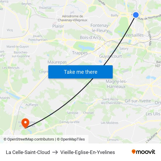 La Celle-Saint-Cloud to Vieille-Eglise-En-Yvelines map
