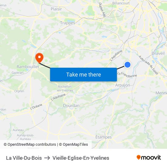 La Ville-Du-Bois to Vieille-Eglise-En-Yvelines map