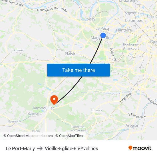 Le Port-Marly to Vieille-Eglise-En-Yvelines map