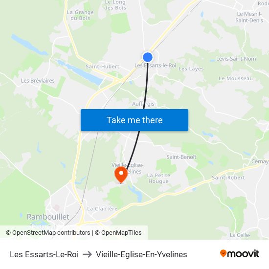 Les Essarts-Le-Roi to Vieille-Eglise-En-Yvelines map