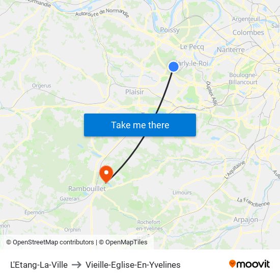 L'Etang-La-Ville to Vieille-Eglise-En-Yvelines map