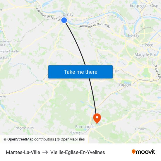 Mantes-La-Ville to Vieille-Eglise-En-Yvelines map