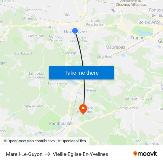 Mareil-Le-Guyon to Vieille-Eglise-En-Yvelines map