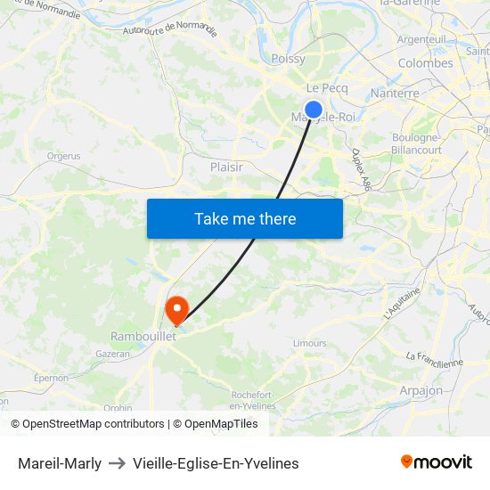 Mareil-Marly to Vieille-Eglise-En-Yvelines map