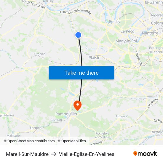 Mareil-Sur-Mauldre to Vieille-Eglise-En-Yvelines map