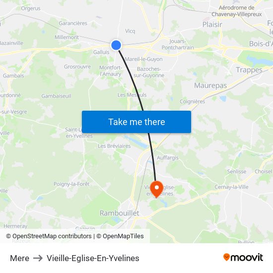 Mere to Vieille-Eglise-En-Yvelines map