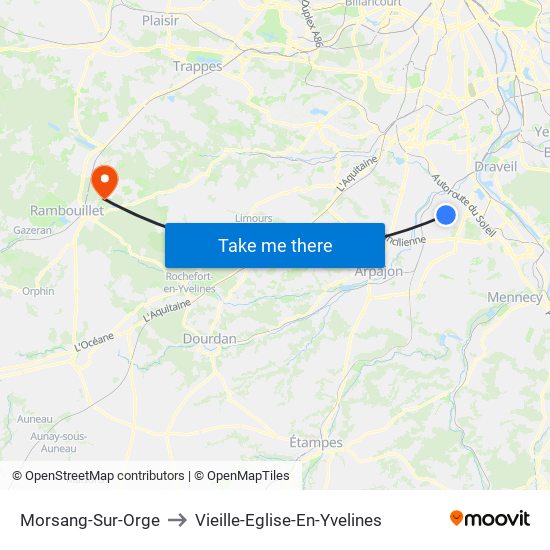 Morsang-Sur-Orge to Vieille-Eglise-En-Yvelines map