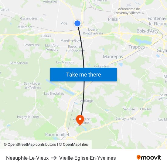 Neauphle-Le-Vieux to Vieille-Eglise-En-Yvelines map