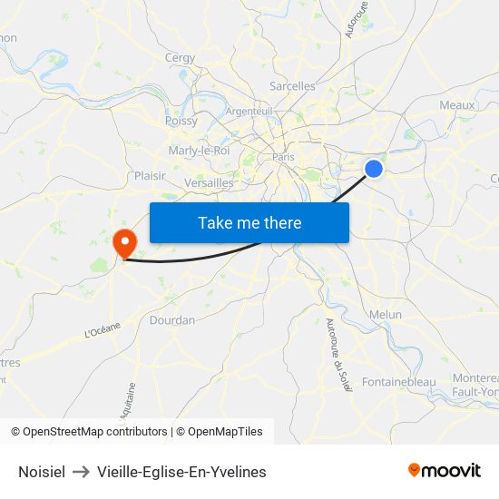 Noisiel to Vieille-Eglise-En-Yvelines map