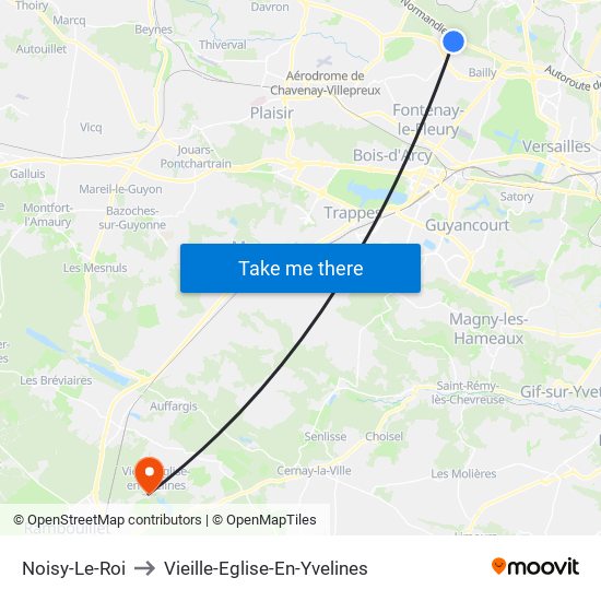 Noisy-Le-Roi to Vieille-Eglise-En-Yvelines map