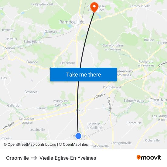 Orsonville to Vieille-Eglise-En-Yvelines map