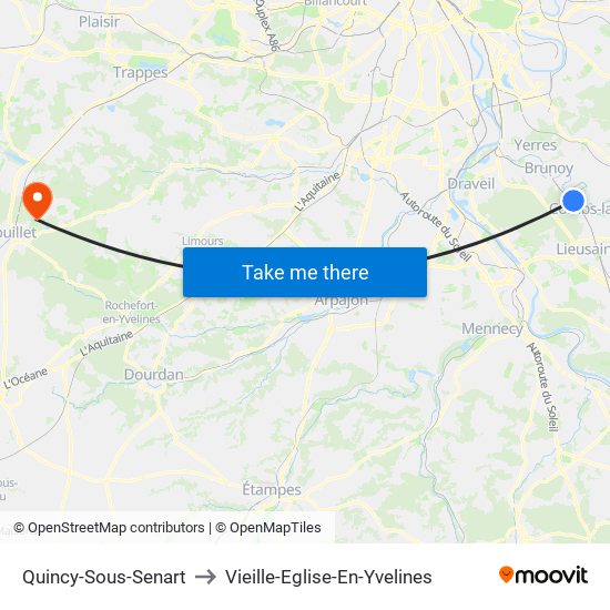 Quincy-Sous-Senart to Vieille-Eglise-En-Yvelines map