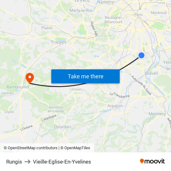 Rungis to Vieille-Eglise-En-Yvelines map