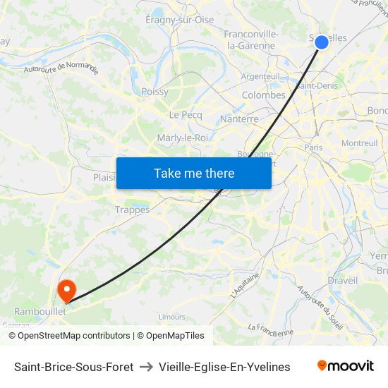 Saint-Brice-Sous-Foret to Vieille-Eglise-En-Yvelines map