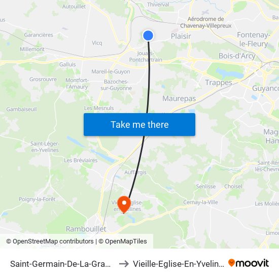 Saint-Germain-De-La-Grange to Vieille-Eglise-En-Yvelines map