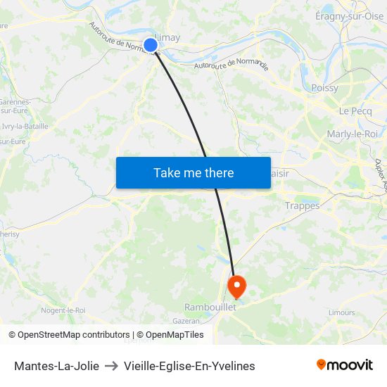 Mantes-La-Jolie to Vieille-Eglise-En-Yvelines map