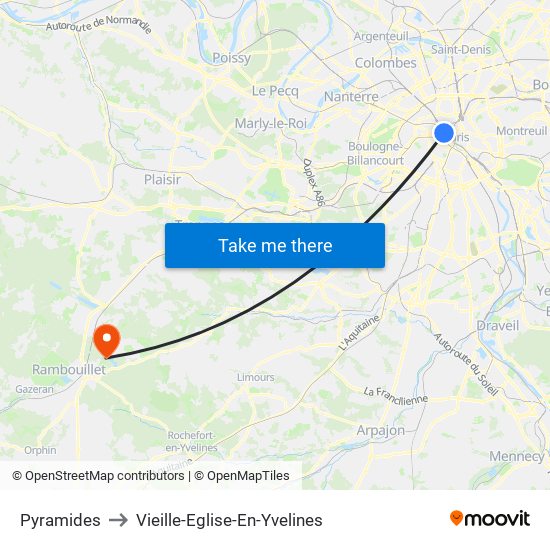 Pyramides to Vieille-Eglise-En-Yvelines map