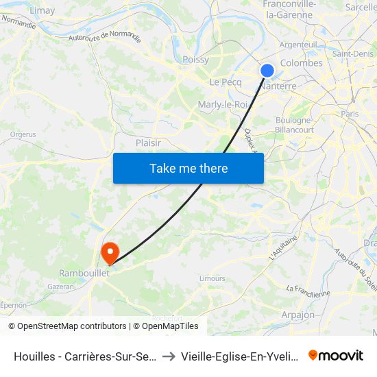 Houilles - Carrières-Sur-Seine to Vieille-Eglise-En-Yvelines map