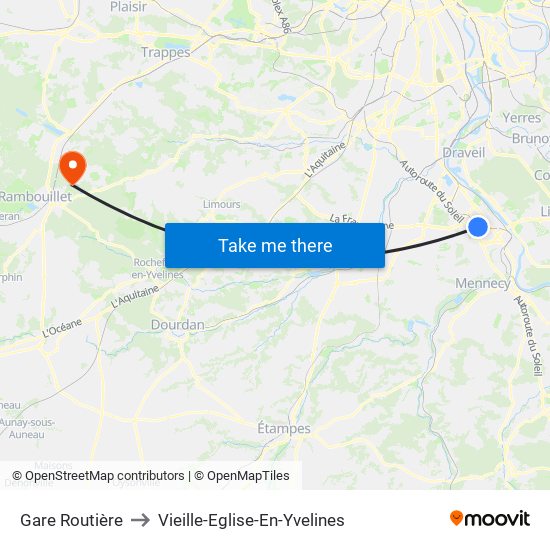 Gare Routière to Vieille-Eglise-En-Yvelines map
