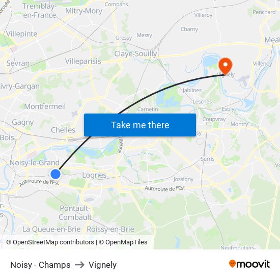 Noisy - Champs to Vignely map