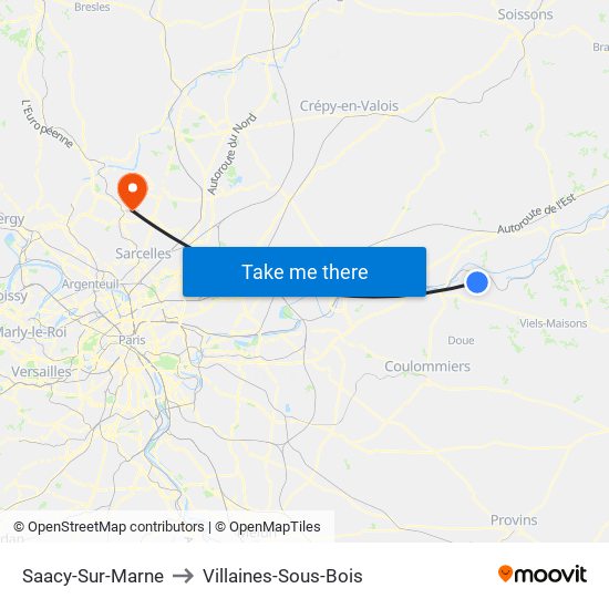 Saacy-Sur-Marne to Villaines-Sous-Bois map