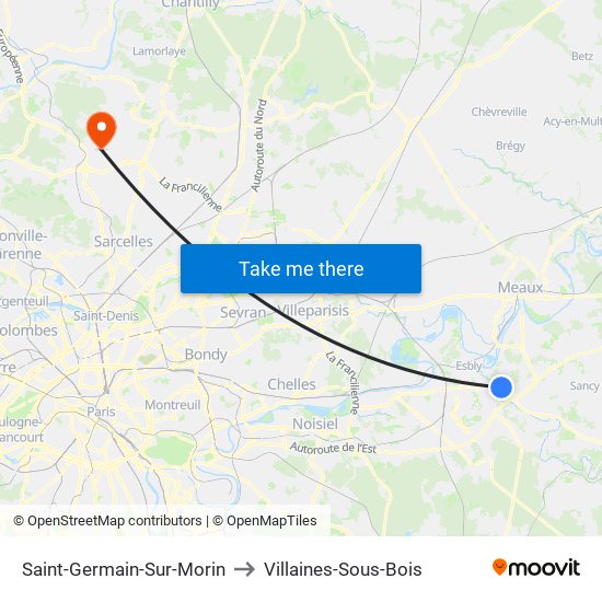 Saint-Germain-Sur-Morin to Villaines-Sous-Bois map