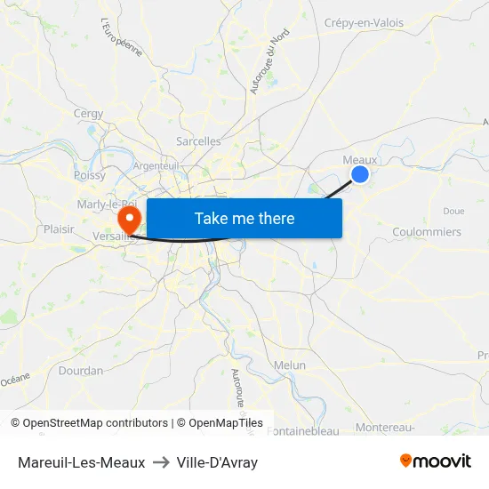 Mareuil-Les-Meaux to Ville-D'Avray map