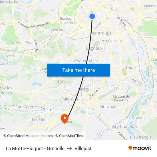 La Motte-Picquet - Grenelle to Villejust map