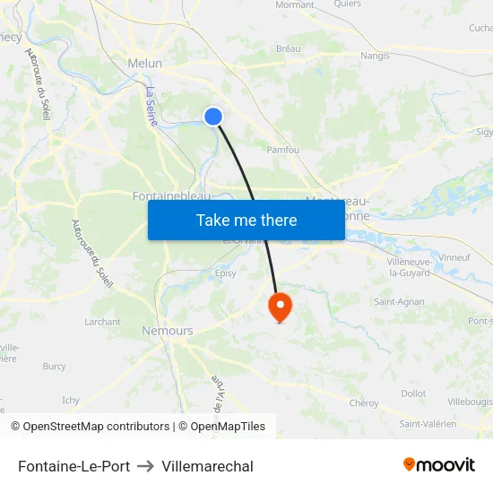 Fontaine-Le-Port to Villemarechal map