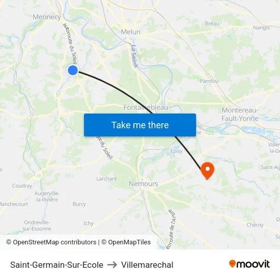 Saint-Germain-Sur-Ecole to Villemarechal map