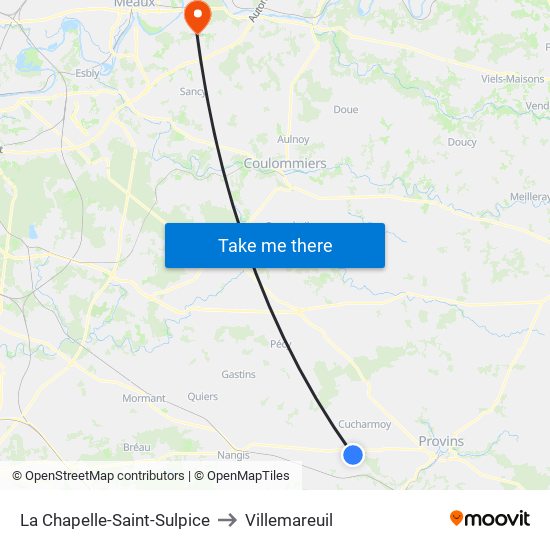 La Chapelle-Saint-Sulpice to Villemareuil map