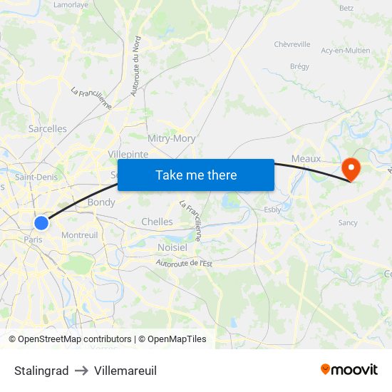 Stalingrad to Villemareuil map