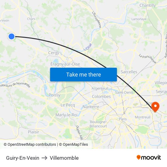 Guiry-En-Vexin to Villemomble map