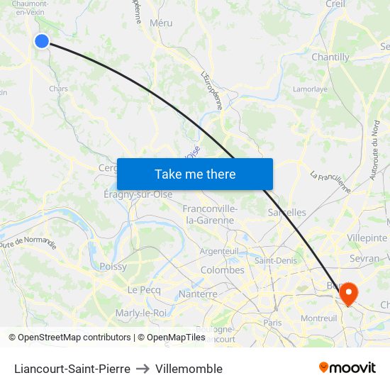 Liancourt-Saint-Pierre to Villemomble map
