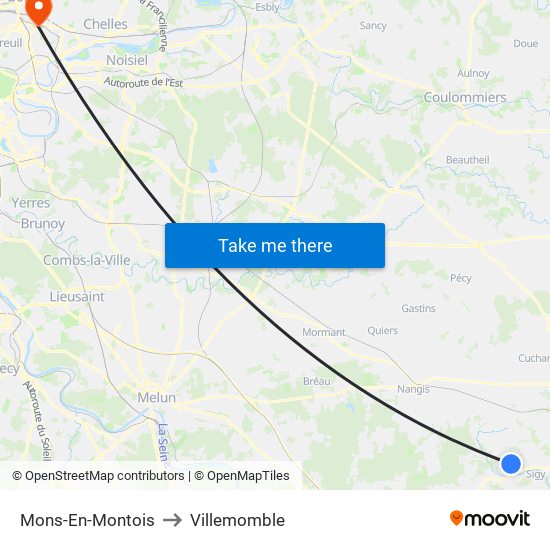 Mons-En-Montois to Villemomble map